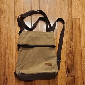 Travistar Canvas Tan  Messenger Bag with Side Adjustable Strap